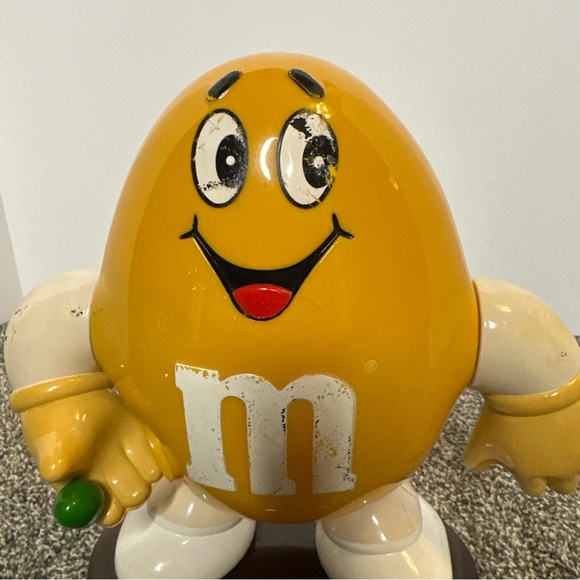 VINTAGE 1991 YELLOW PEANUT M&M CANDY DISPENSER 10" TALL MARS INC, Display Only - Picture 5 of 8